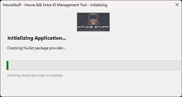 IntuneStuff Initialization Progress